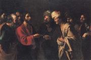 MANFREDI, Bartolomeo Tribute to Caesar oil painting reproduction
